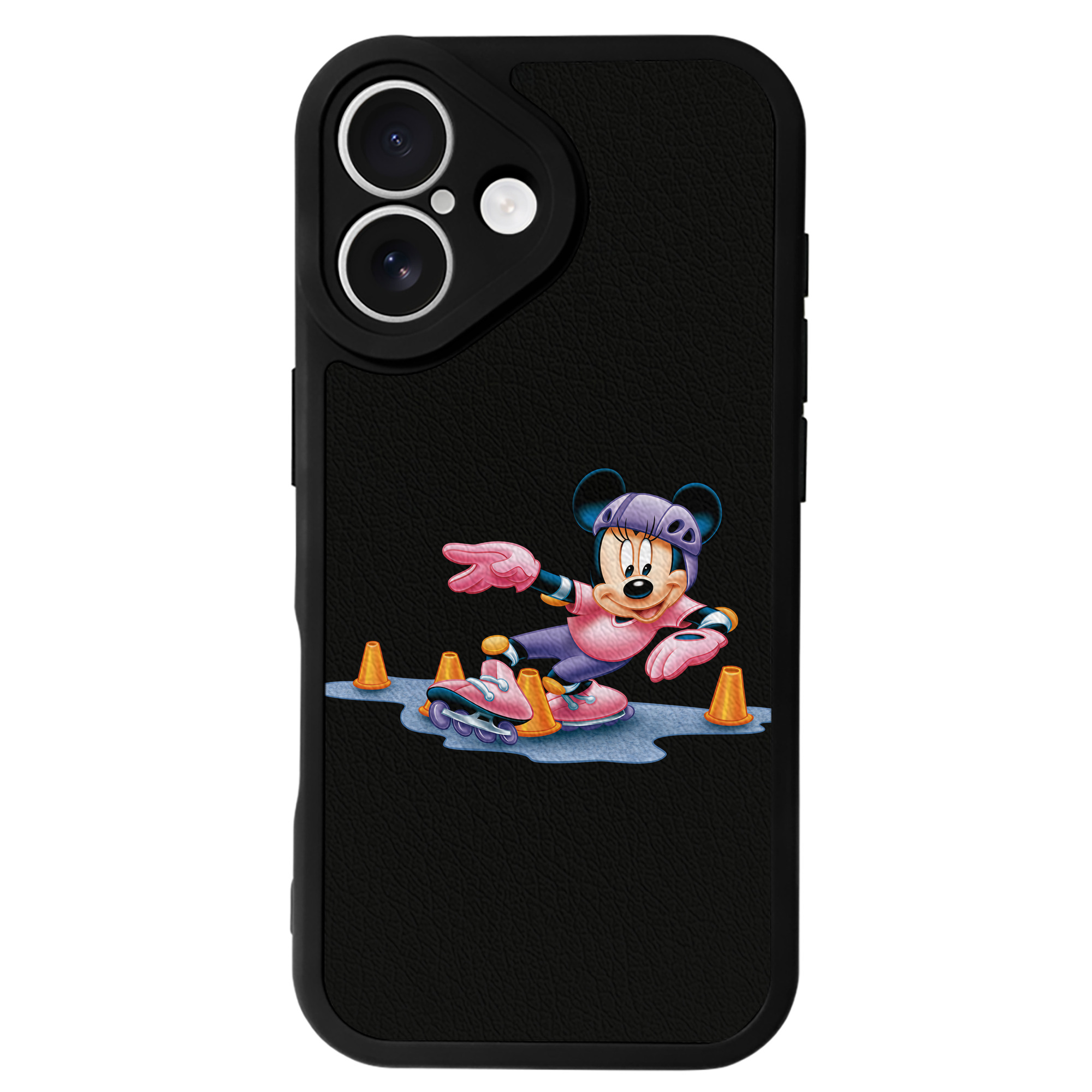 （画像用） ミッキーマウス Mickey Mouse 【iPhone 16シリーズ対応】シリコンスマホケース（レザー調） 材質：シリコン